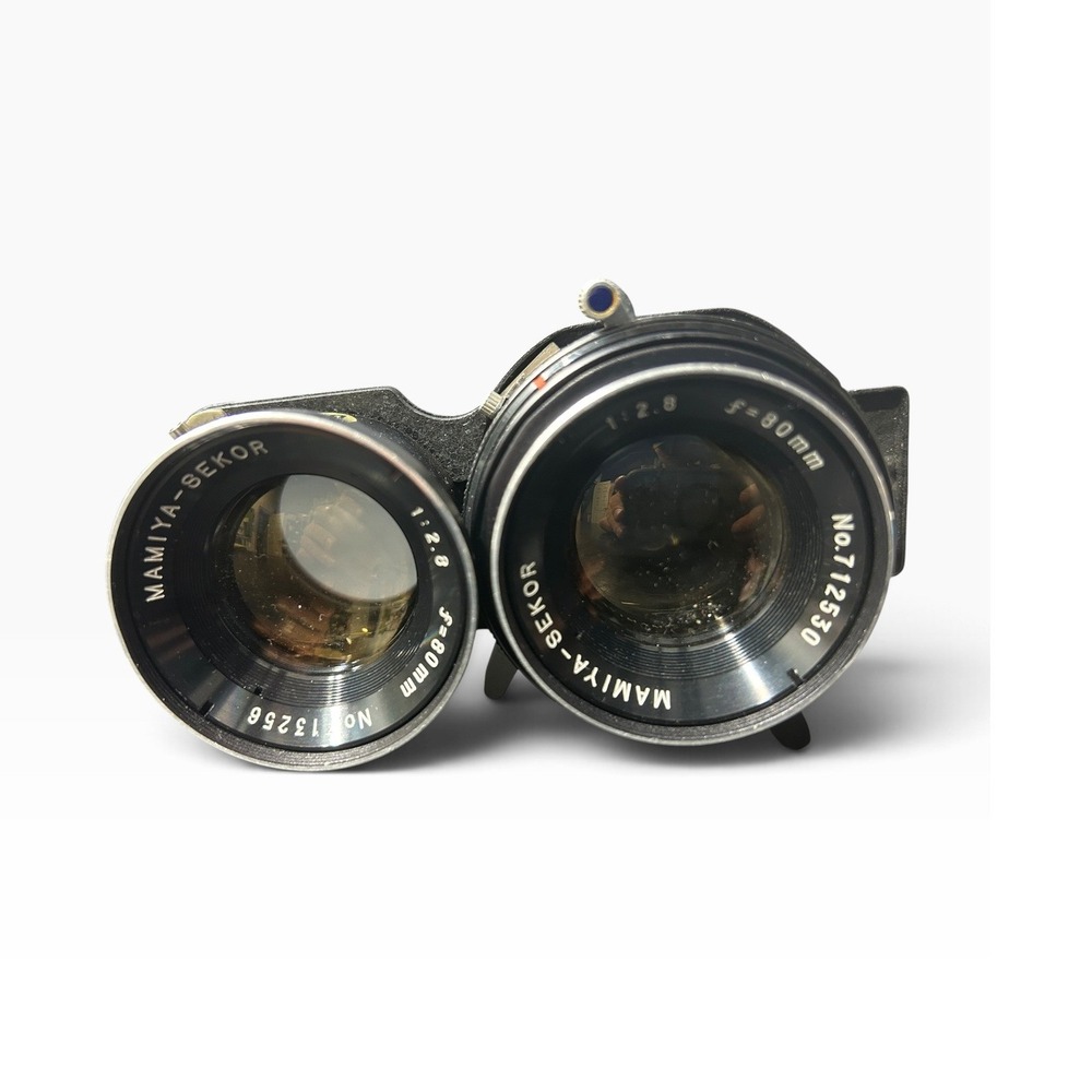 Mamiya Sekor 80mm f2.8 Twin Lens for C330 C220 TLR Format Seiko Shutter Blue Dot